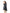 Kid's hip length fishtail rain jacket with hood in Black