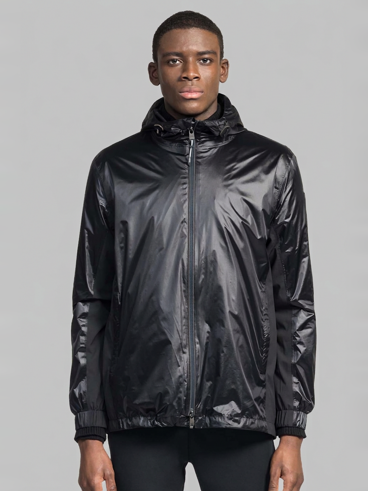 Stratus Men's Packable Rain Jacket - Black