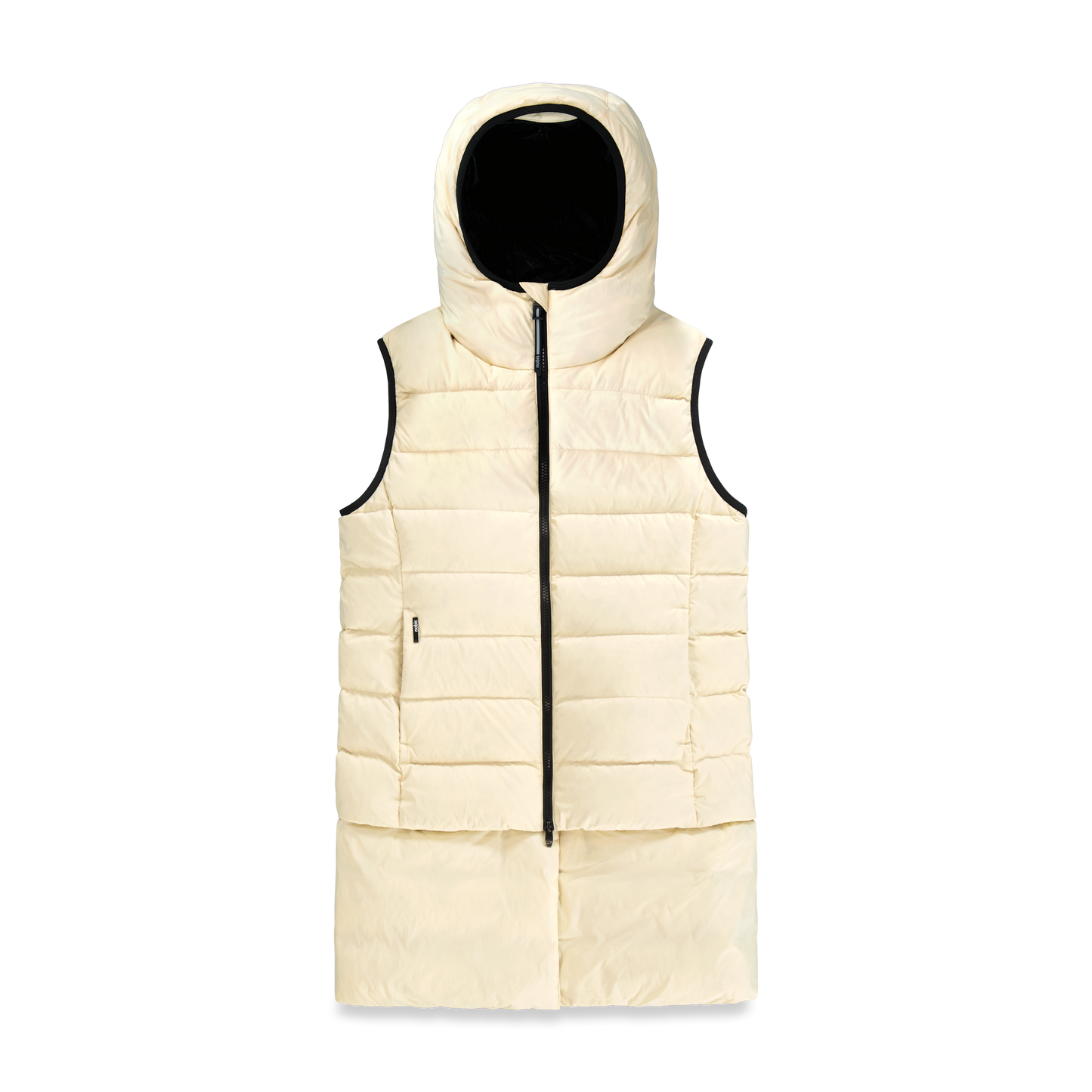 Saratoga puffer vest in Wheat insulated with Canadian white duck down, featuring stretch nylon ribbing for mobility, hidden waist drawcord, and a tailored fit for warmth and style. Lightweight and ideal for layering.