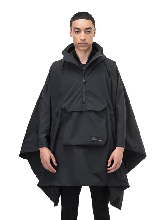 Hydra Unisex Performance Poncho + Black