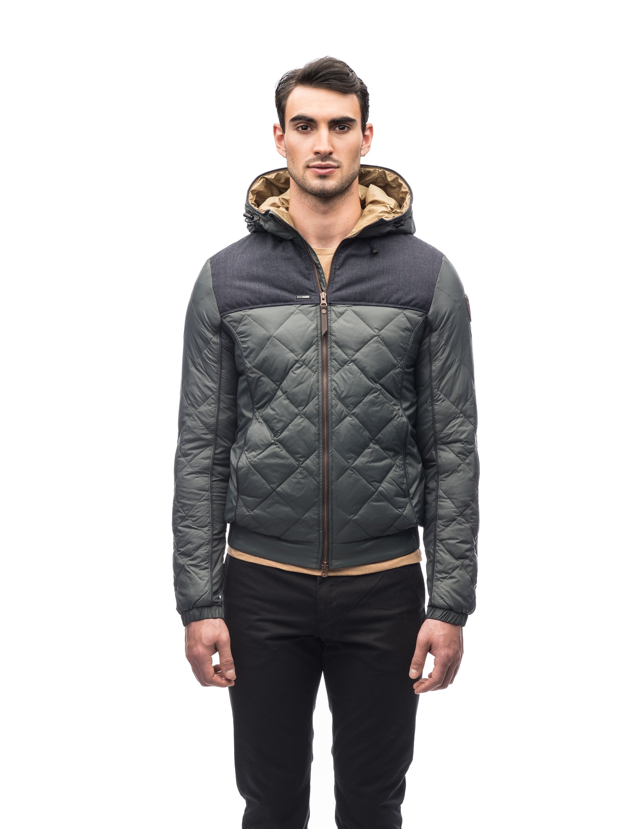 Men's lightweight down shop jacket with hood