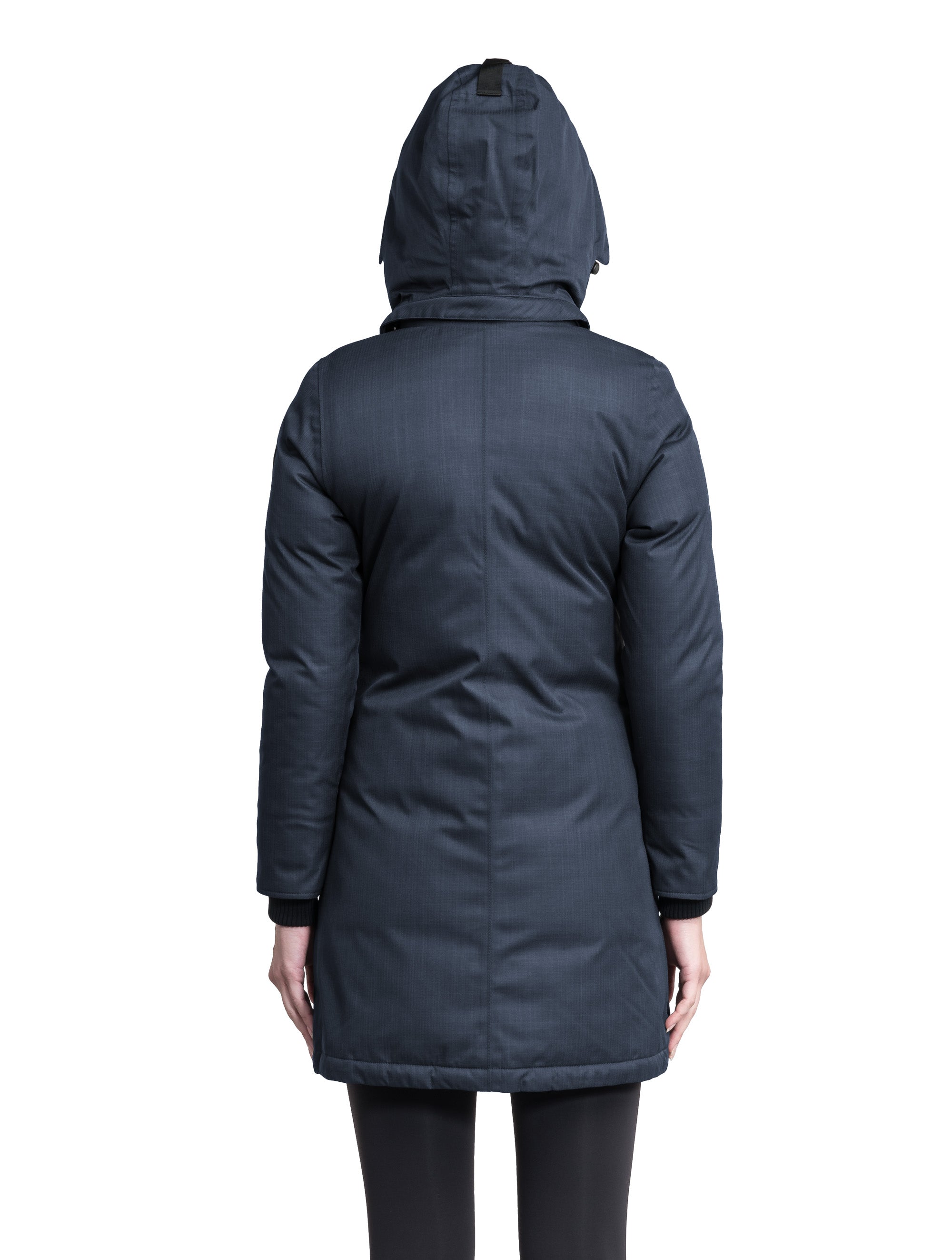 Navy blue women's sale coat with hood