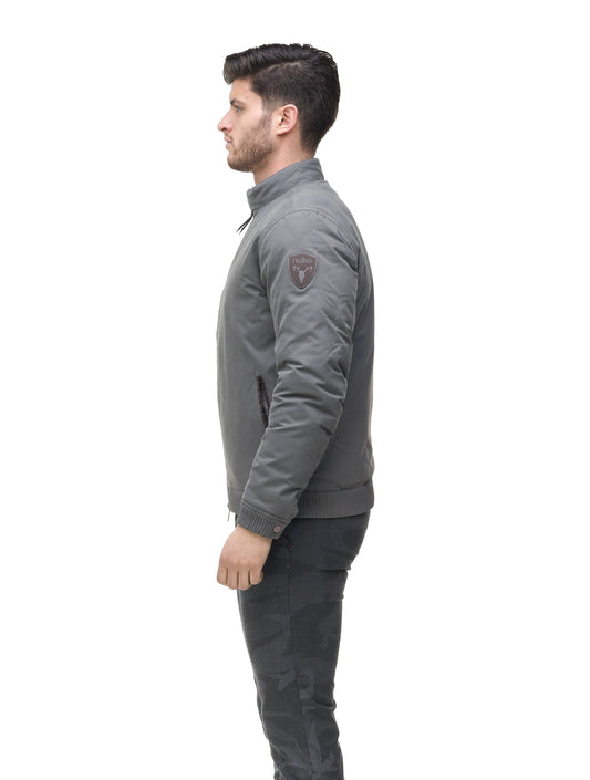 Brushed twill men's jacket in Foggy Blue