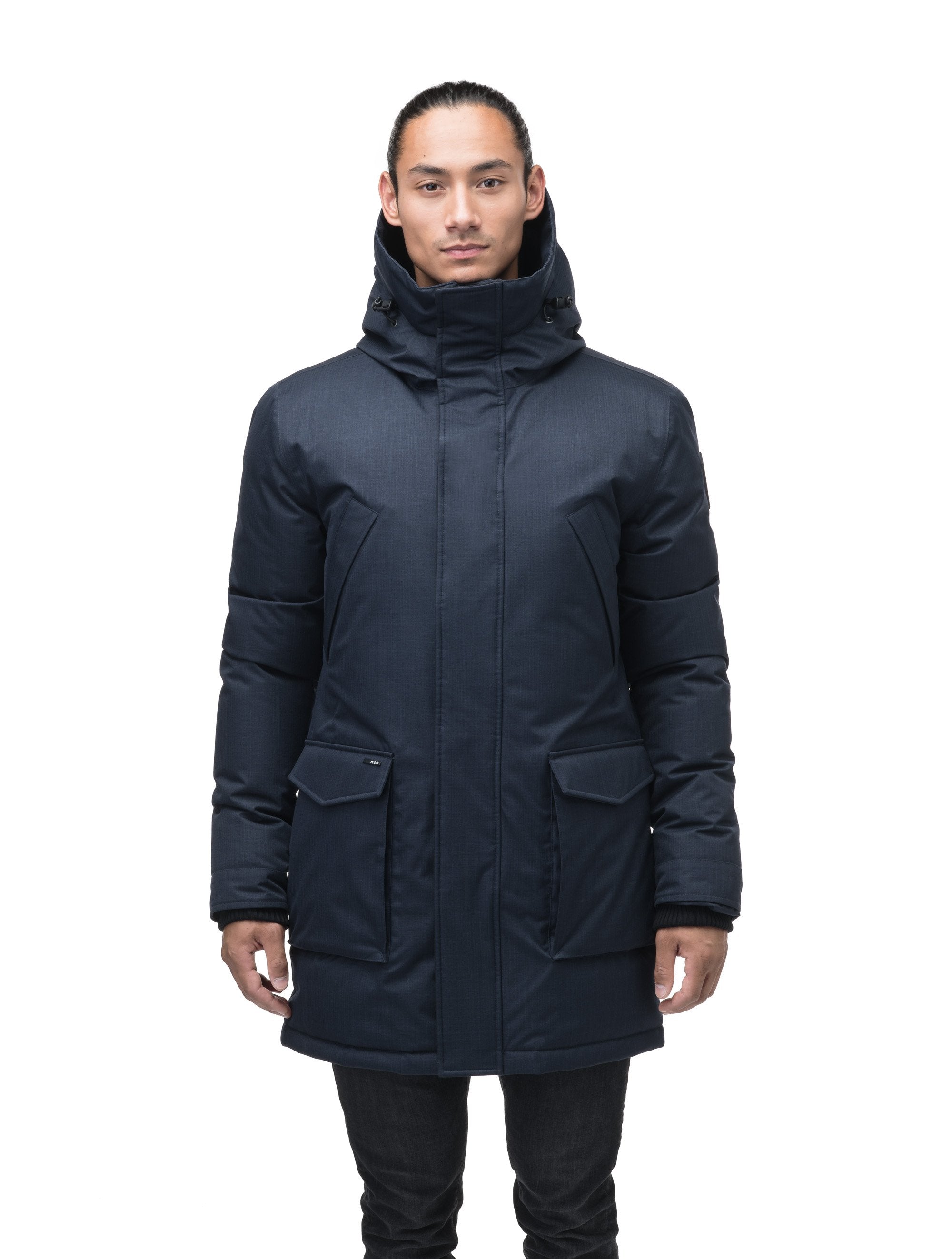 Navy down outlet filled parka